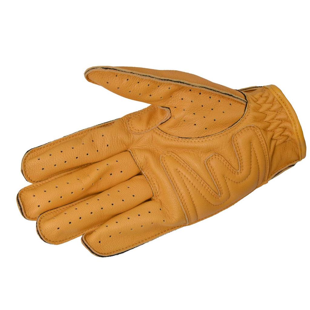 Мотоциклетные винтажные короткие кожаные перчатки Camel L из натуральной кожи для осени [Komine] GK-161 весна, лето,