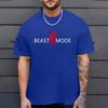 2025 Новая хипстерская мужская одежда, мода Beast Mode, буквенный принт, короткий рукав, футболки больших размеров, свободные футболки, мужская спортивная одежда