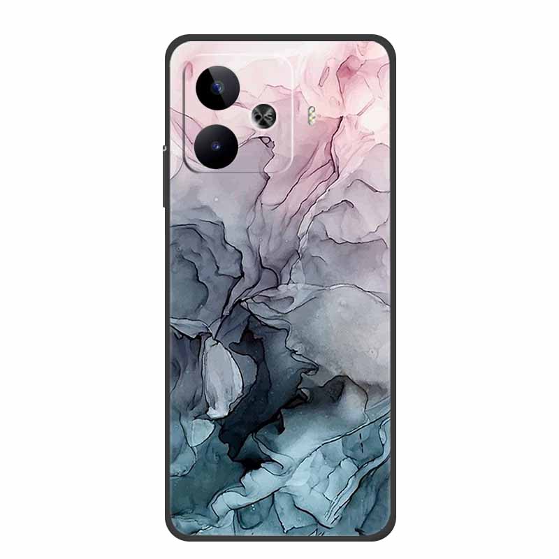 Чехол для vivo iQOO Z9 Turbo Мраморный ТПУ Мягкий Силиконовый Задний Чехол Для iQOOZ9 Turbo V2352A Чехлы Для Телефона Ударопрочный Слюдяной Окрашенный Capa