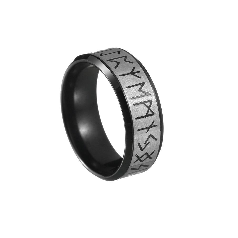 Мужское кольцо Viking Rune 2024: Дизайн скандинавской мифологии