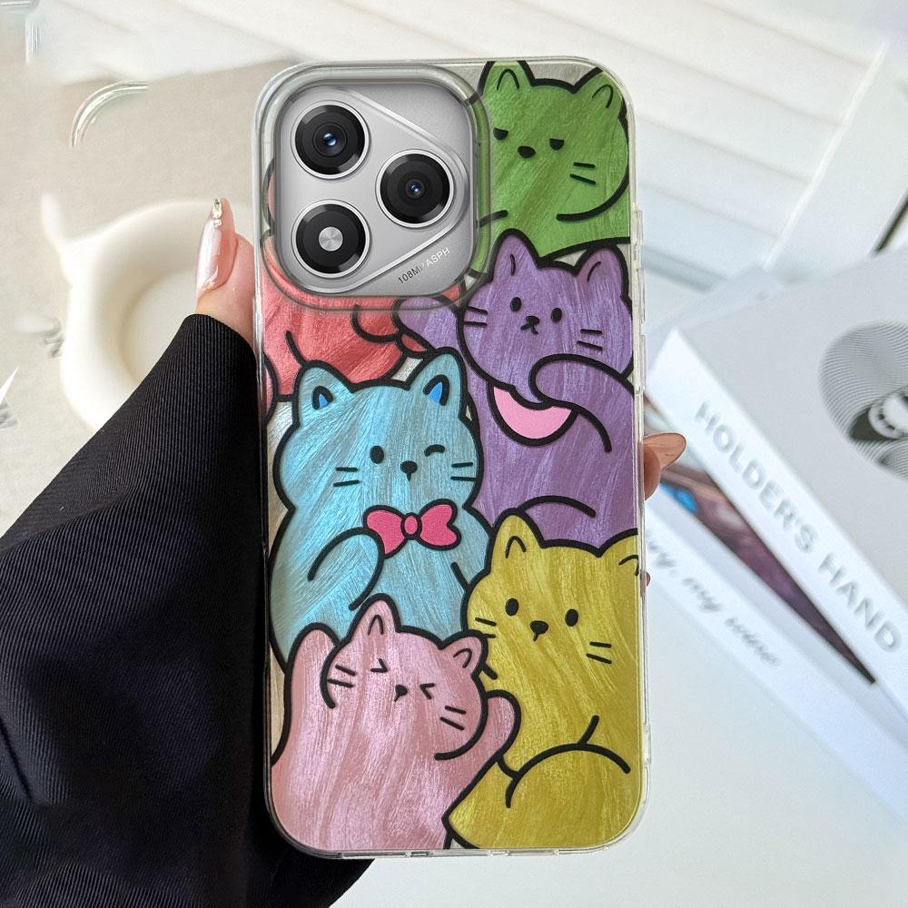 Чехол для телефона с вишневым бантом для нескольких кошек для Honor 400 200 Pro Magic 6 5 7 Lite X9a X9c X9b X8a X8b X8c Ракушка Силиконовые сумки Чехол