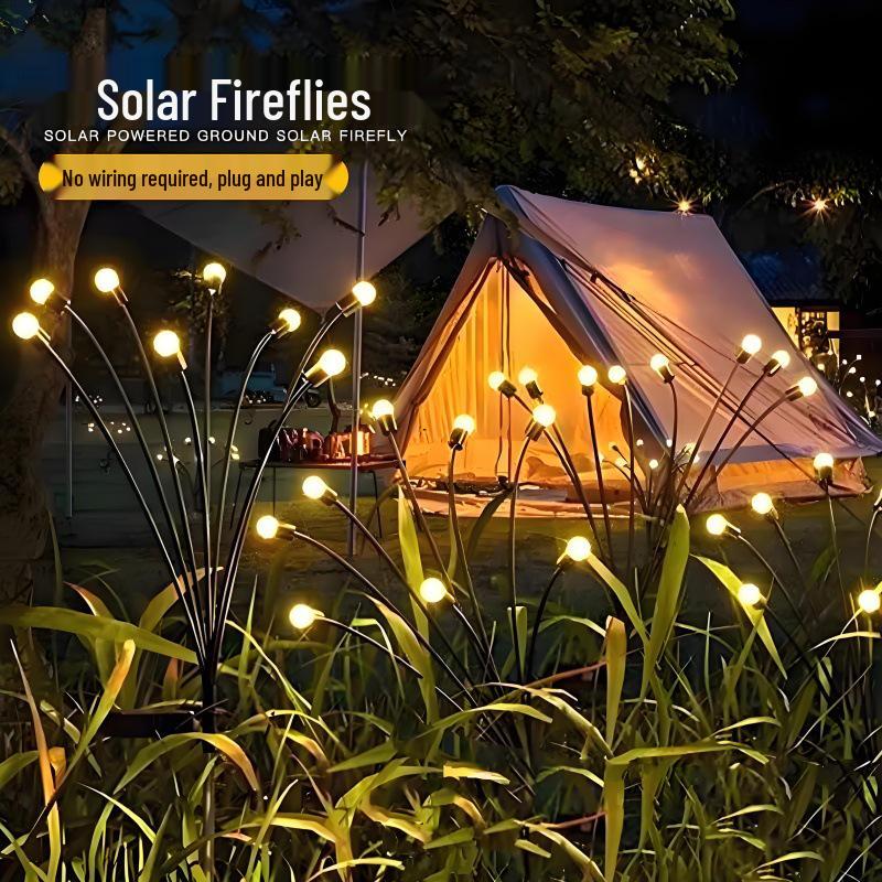 Outdoor Rainproof Solar Firefly Garden Lights