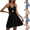 Women Bow Tie Dress Sexy Backless Sleeveless Spaghetti Strap Short Dresses Cute Party Club Dress