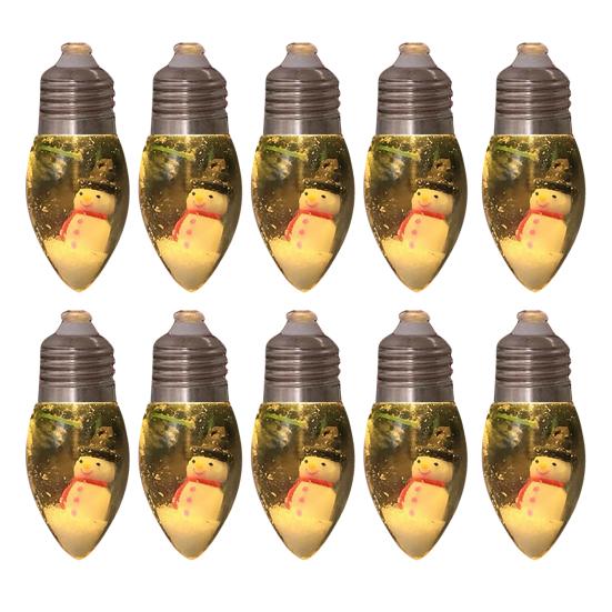 Рождественские гирлянды в виде снежных шаров, винтажная гирлянда с 10/20 светодиодными лампочками и снежной сценой для украшения дома, патио, камина, рождественской елки