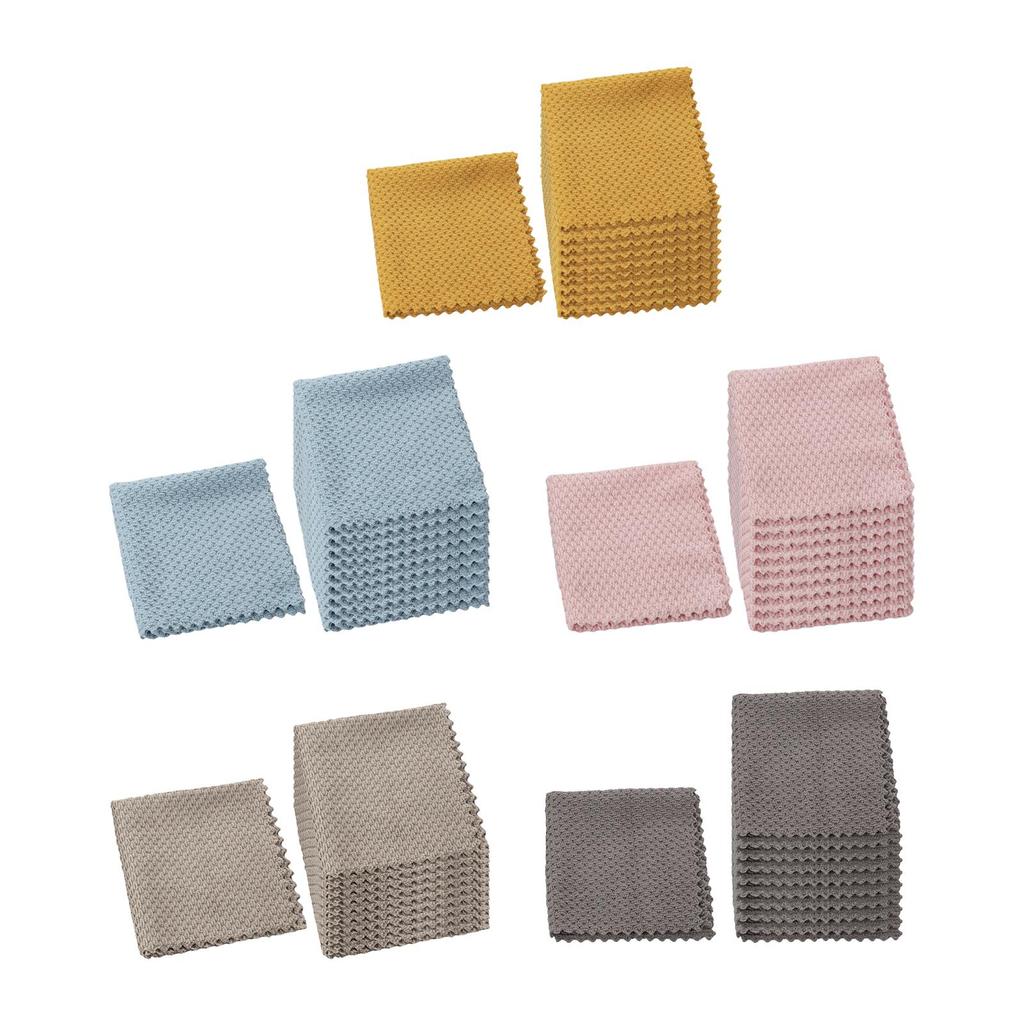 10Pcs Microfiber Cleaning Cloth Washable Washcloths Window Cleaning Rag for Household Kitchenware Kitchen Counters Dishes