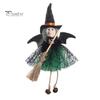 Украшение Ведьмы на Хэллоуин Мягкая Ткань Марлевая Юбка Мини-Метла Фаршированная Кукла Ведьмы Висит Орнамент Фестиваль Фигурка Ведьмы Подвеска Украшение Хэллоуина