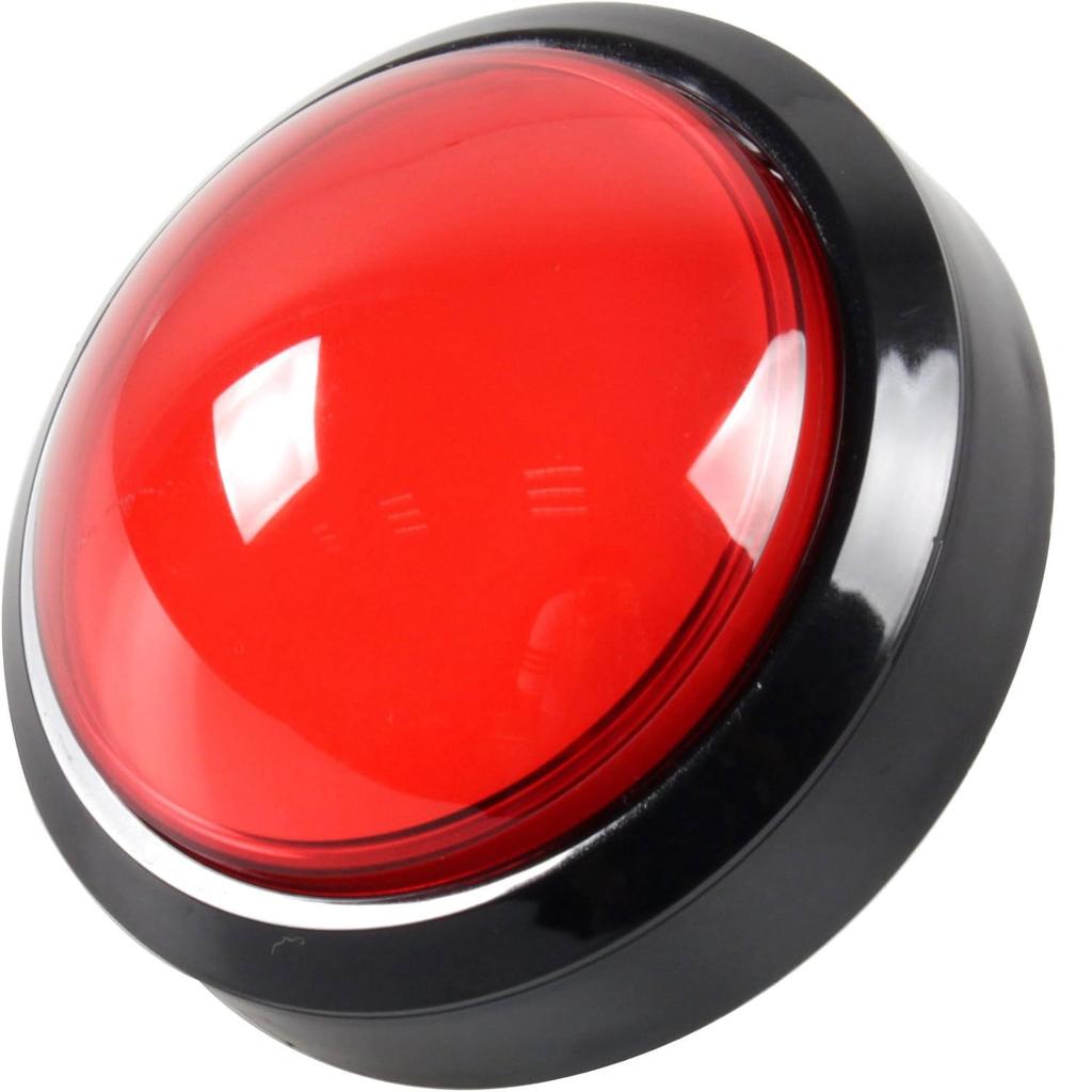 1 X Игровая кнопка 100 мм Круглая светодиодная кнопка-переключатель с