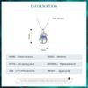 BAMOER 925 Sterling Silver Mermaid Fishtail Pendant Necklace Colorful Fish Scales Neck Chain for Women Fine Jewelry Gift