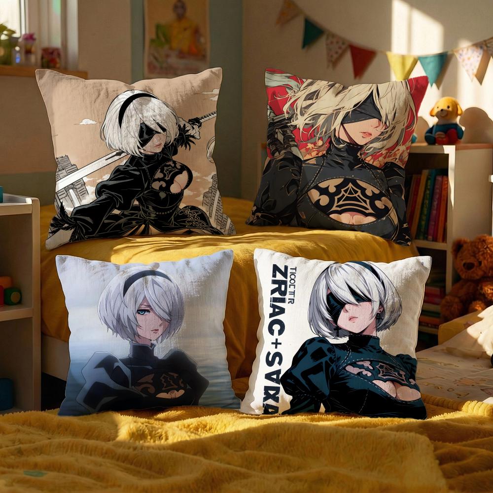 Игра Nier Automata Наволочка Декоративные Подушки Чехлы Чехол Диван x Подушка Штука x x Наволочка
