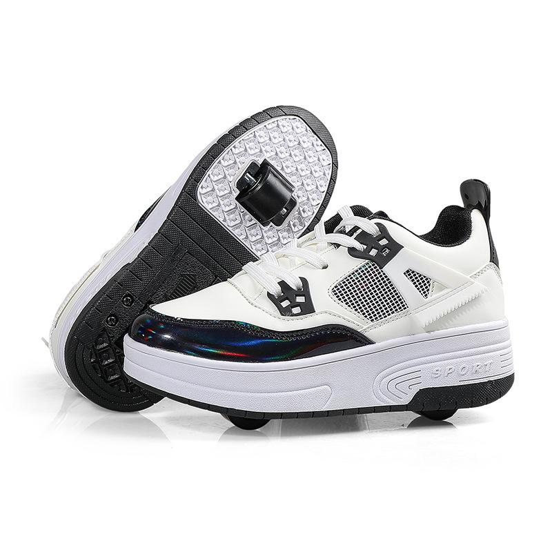 Взрослая обувь для бега, обувь для бега, обувь для студента, женская, взрослая, с колесами, кроссовки, обувь со скрытым роликом, двойные колеса, четыре колеса, съемная