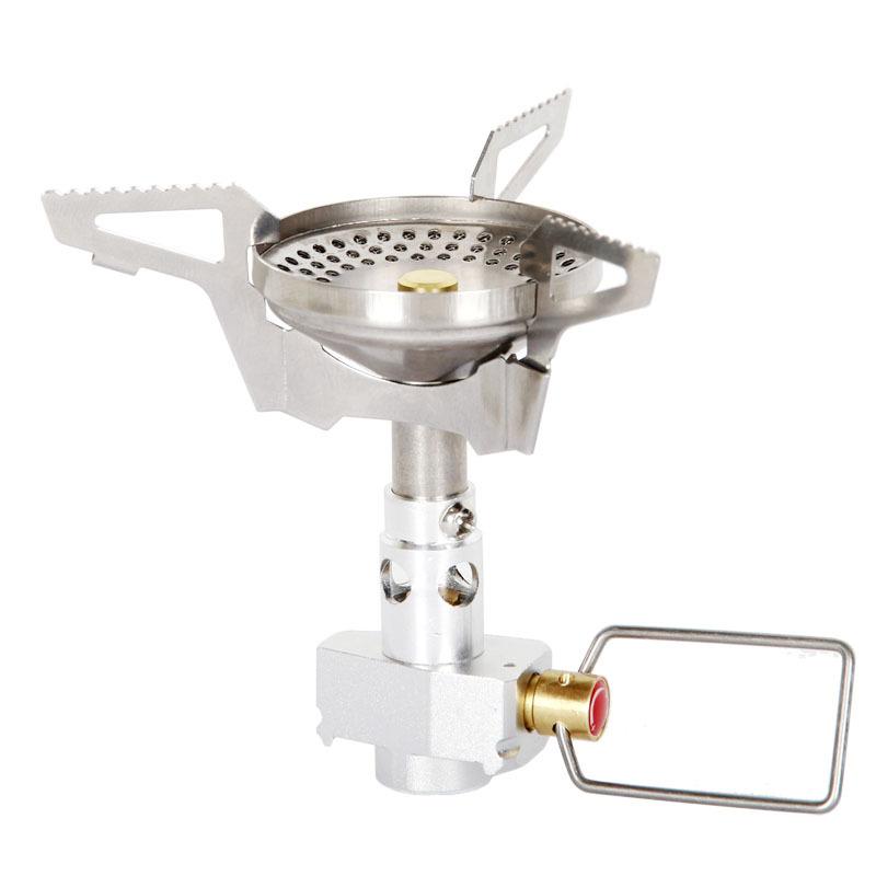 Portable Stainless Steel Foldable Camping Gas Stove Manual Outdoor Propane & Butane Burner Windproof
