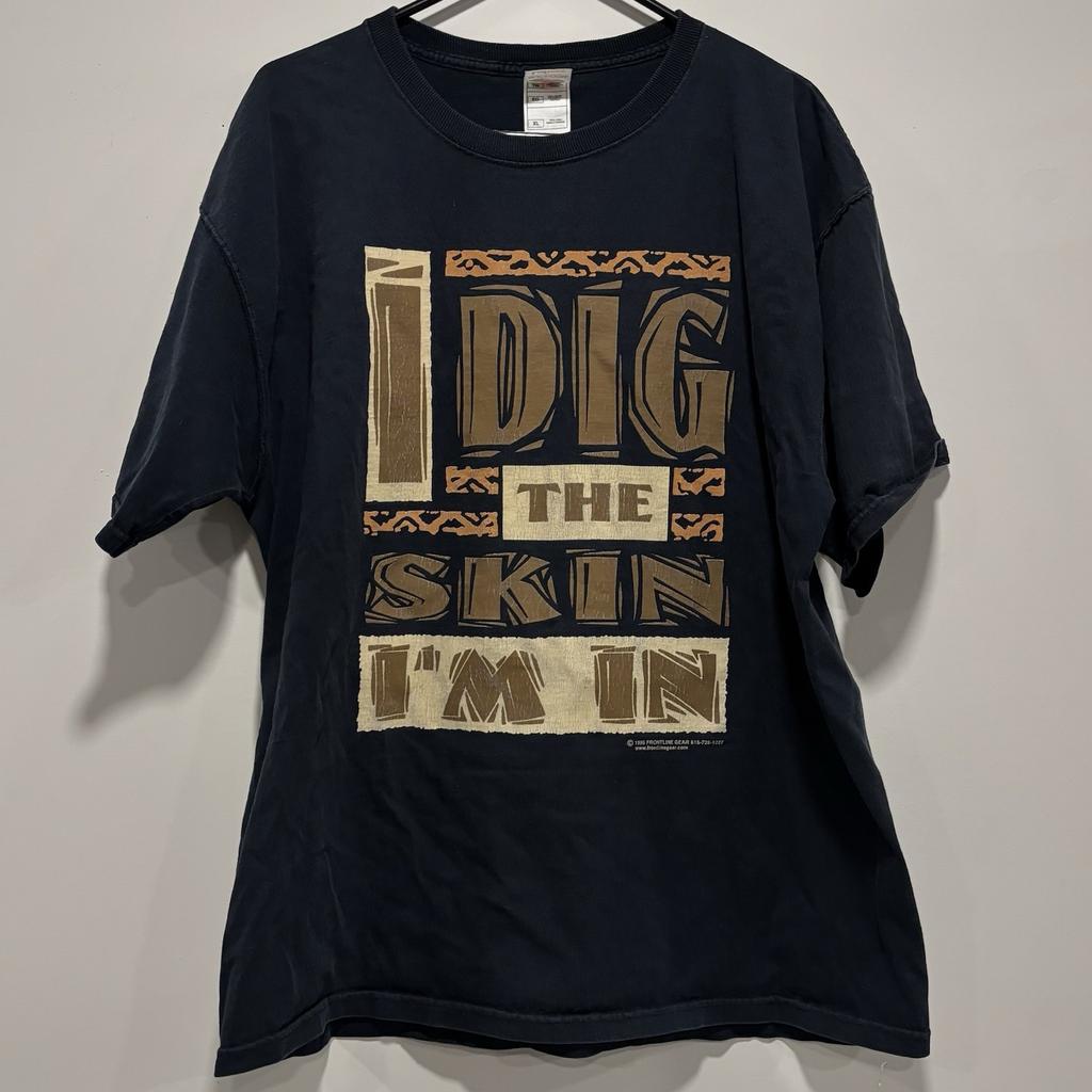 Vtg 90s I Dig The Skin I’m In Do Not Bleach Black Heritage Anti Racism Tee XL