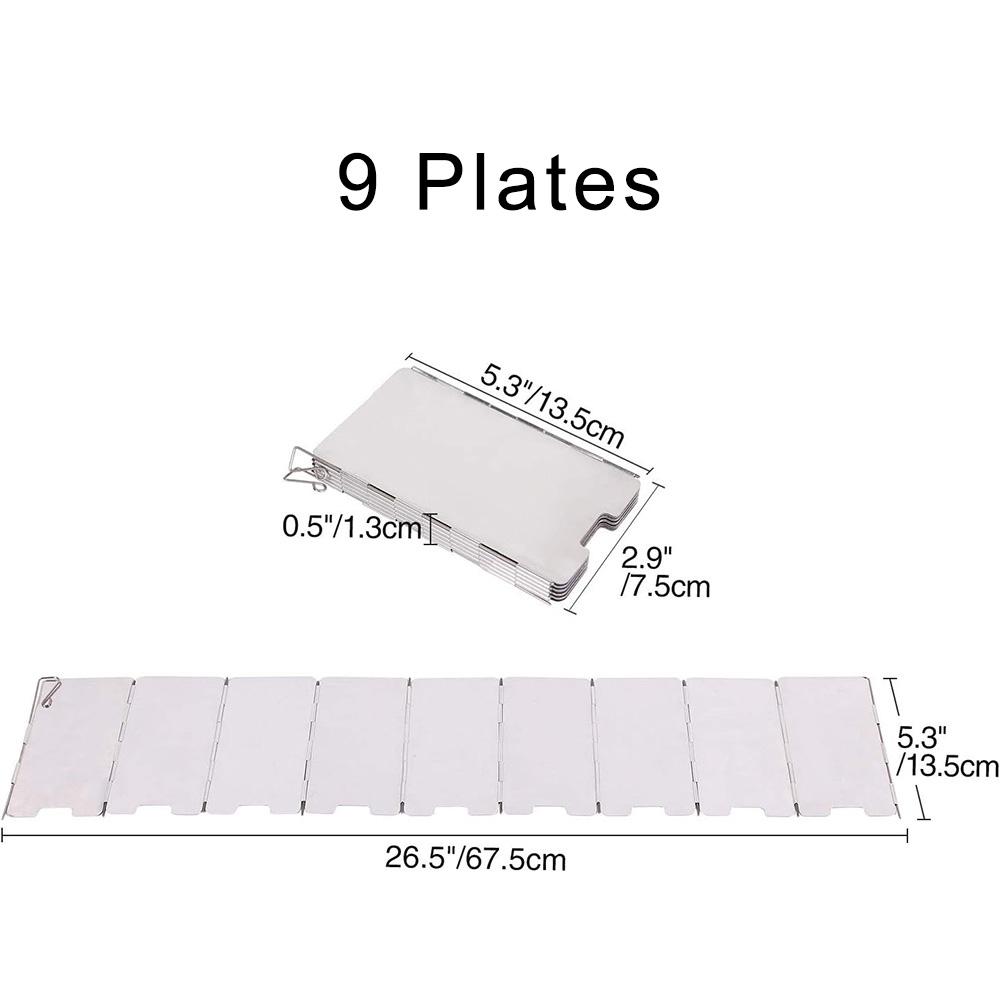 8/9/10/12/14/16 Plates Folding Camping Stove Windshield Gas Stove Wind Shield Lightweight Outdoor Picnic Cooker Wind Screen