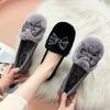Mao Mao Shoes Women's Autumn and Winter New Thick-soled Round Head Women's Outer Wear Velvet Bow Cotton Shoes Women's Large Size