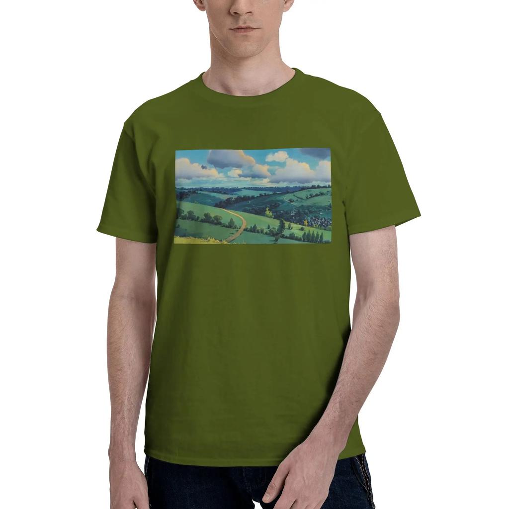 Laputa castle in the sky Men TShirt Plus Size T Shirts Mens ONeck Cotton Tees Short Summer Male
