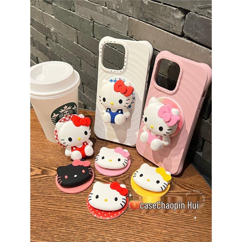 Магнитная выдвижная подставка Hello Kitty - Универсальная регулируемая клейкая подставка, совместимая с PopSocket