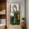 Church Stained Glass Decals Window Film Privacy Heat Insulation and Anti UV Blocking Static Cling Window Sticker for Home J82