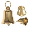 Antique Gold Christams Bell Pendant Round Mouth Hanging Ring Bell Wind Chime Handmade Jingle Retro Windbell Home