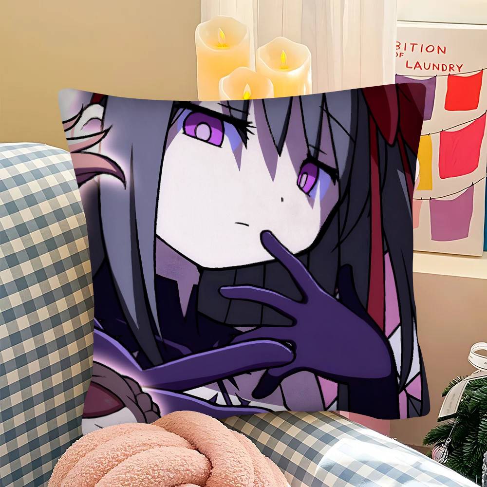 1pc Akemi Homura Pillow Case Fashion Square Pillowcase Bedroom Sofa Room Ins Decoration Leisure