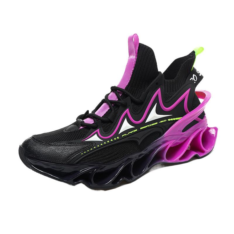 Large size men's shoes spring breathable fly-woven versatile casual transport shoes youth blade cushioning running shoes