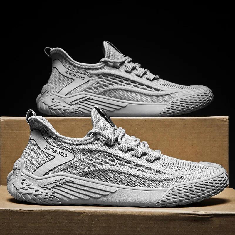 2024 Новые летние мужские кроссовки, модные дышащие кроссовки на платформе, сетчатые спортивные легкие женские повседневные вулканизированные туфли для мужчин