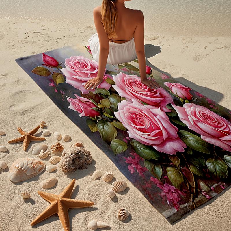 Gothic Rose Artwork Beach Towel, Super Soft Microfiber, Gift for Her/Him, Birthday, for Pool, Beach, Travel, Home Decor Fan gifts