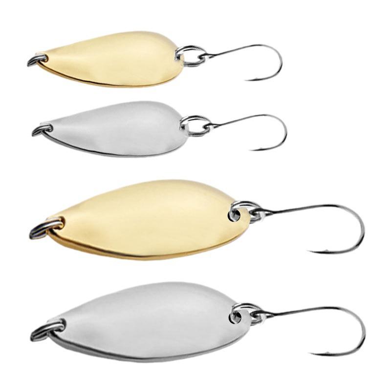 Блестящая металлическая виброприманка: Тип ложки, Одинарный крючок, Бионический дизайн пиявки