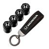 Car Tire Wheel Valve Caps Cover Suede Car Key Chain Ring Keychain For Honda Civic Fit Jazz Accord Pilot CRV Odyssey Passport HRV BRGKL1