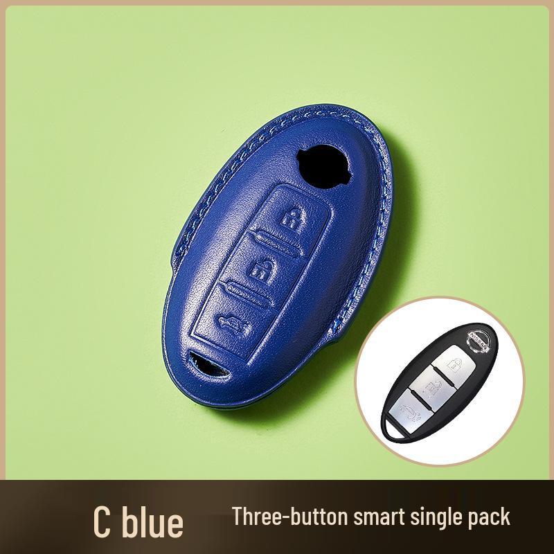 Ключница из коровьей кожи растительного дубления для ключа от автомобиля New Sylphy Murano, ручная работа, дизайн с пряжкой для мужчин