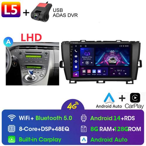 DSP 8G+128G Android 14 для Toyota Prius XW30 2009-2015 автомобильный радиоприемник мультимедиа видеоплеер GPS навигация стерео CarPlay