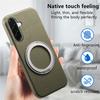 Case for Galaxy A16 5G - PC+Leather/PU, Green, With Stand