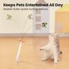 80cm Long Flexible Electric Butterfly Cat Wand, Auto Rotating Cat Teaser Toy, Boredom Relief Interactive Cat Play Toy