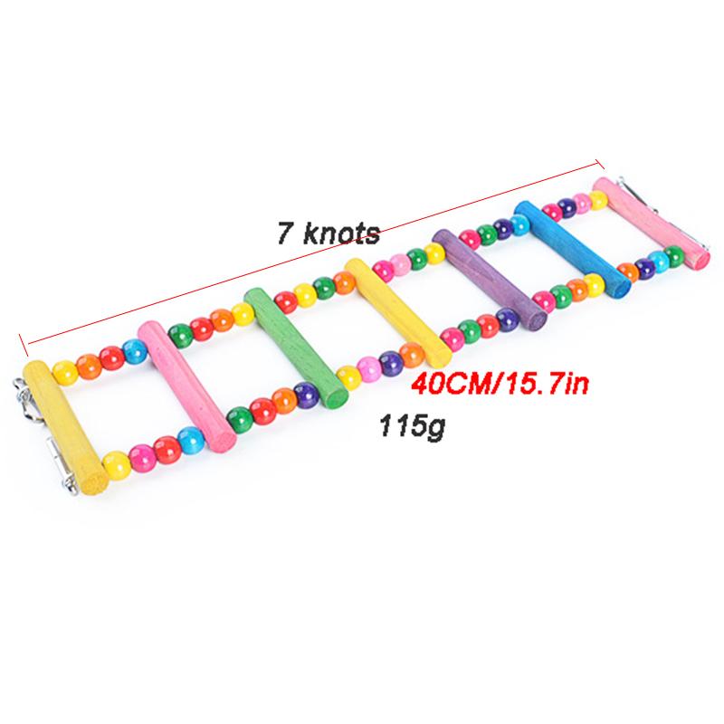 Лестница для попугая, игрушка для питомца, подвесной мостик для обучения птиц, цветной мяч для упражнений, деревянная игрушка для моляров, принадлежности для волнистых попугайчиков, корелла