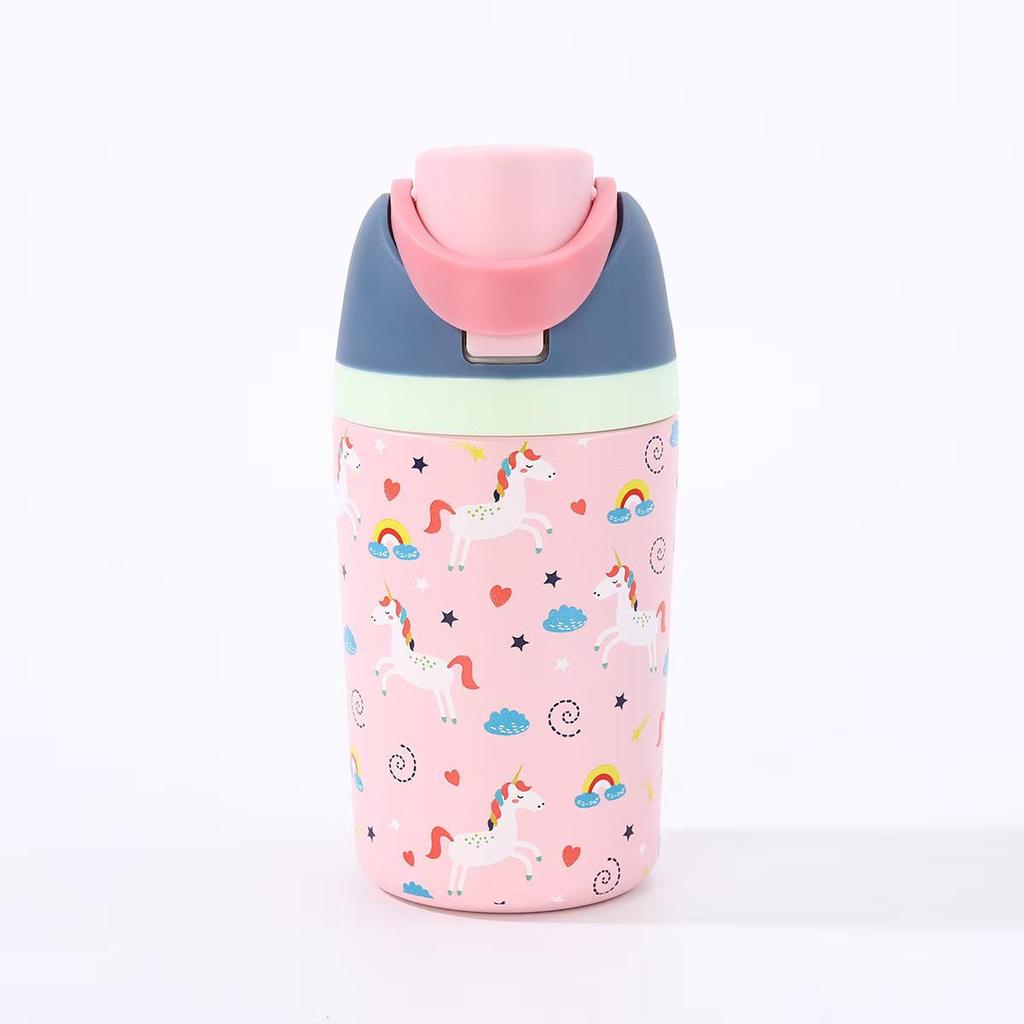 New Portable Children's Double-Layer Vacuum Insulated Thermos Cup - High Appearance, Handheld, for Outdoors
