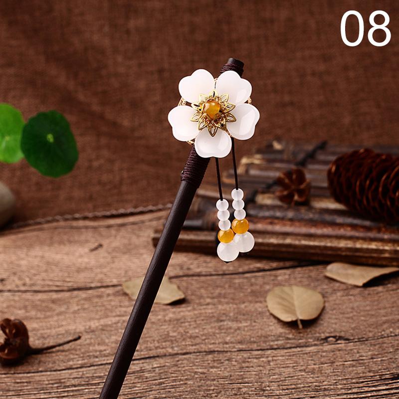 1PC Women's Hair Jewelry Wooden Hairpins Hair Stick Tassel Pendant Headdress Headwear Hair Clips