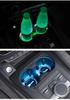 2pcs For q2 s3 s4 s5 s6 A3 A4 C5 C6 b8 b6 Q3 Q4 Q5 Q6 Q7 Luminous Car Logo Cup Led  lights Smart Water coaster Mat pad