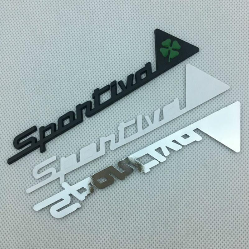 Metal Sportiva Quatrefoil Green Delta Car Side Fender Emblem Badge Sticker Decal for A-lfa Ro//meo 4C 8C 156 166 159 Giulietta Spider GT
