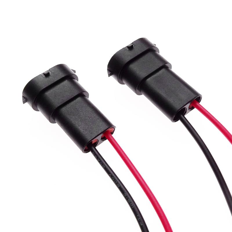 2 Pcs for H8 H9 H11 Harness Male Socket Adapter Car Headlight Wiring Harness Connector Fog Light Bulb Base Socket Cable Plug