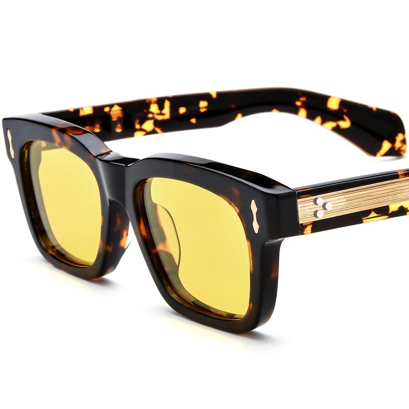 Borregls Acetate Polarized Sunglasses Women 2026 New Brand Designer Vintage Square Sun Glasses Men Mirrored Shades MOLINOI