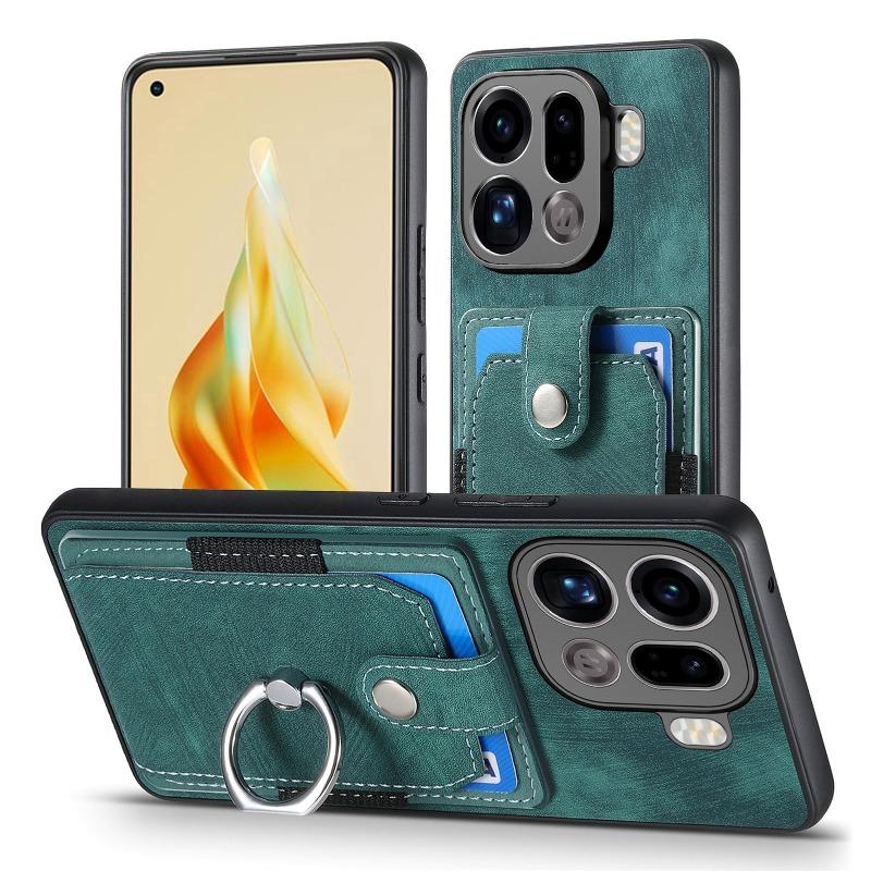 Для OPPO Find X9 Pro Кожаный Магнитный Кошелек Слот для Карт Держатель-Кольцо Чехол для OPPO Find X9Pro Подставка Ударопрочный Чехол Funda