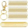 100Pcs Keychain Clip Hook Swivel Clasp Lanyard Snap Hook Lobster Claw Clasp, Keyring Diy Jewelry Craft