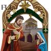 Seasonal Atmosphere Candle Accessories Christmas Nativity Scene Holder, Holy Family Manger Figurine with 4 Decorative Stands for Fireplaces