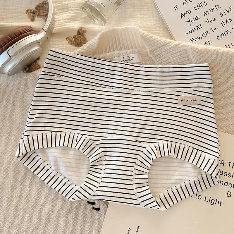 Девочки Весна и Осень Винтажные Хлопковые 10 Антибактериальные с Удлиненной Ластовицей Без Следов Полностью Закрывающие Бедра Трусы