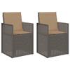 Garden Dining Chairs 2 pcs. Light Gray and Taupe PP