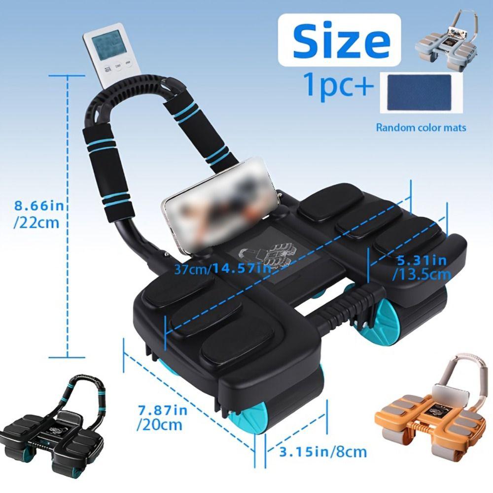 Автоматический отскок Тренажер для пресса Четырехколесный Тренажер для укрепления кора Домашние тренировки