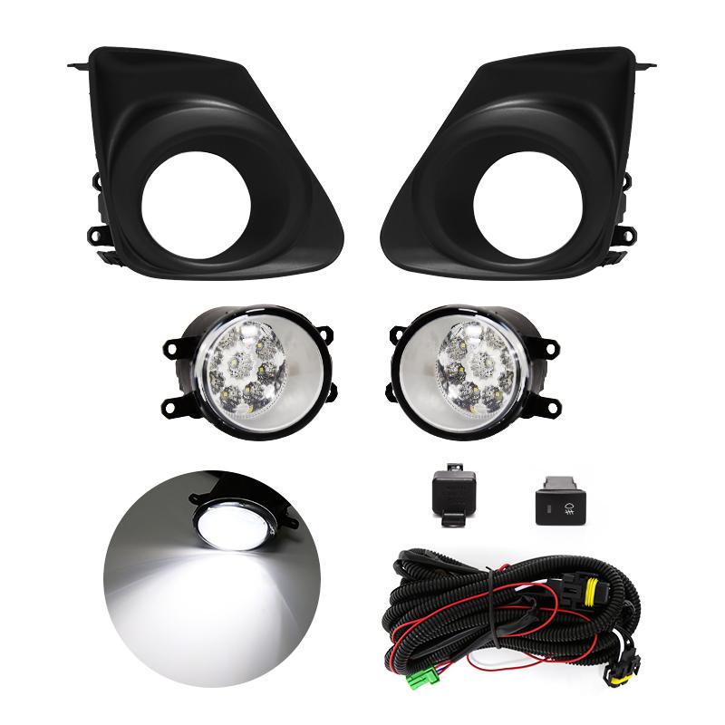 Для Toyota Corolla Altis 2011 2012 2013 Противотуманные фары Дневные ходовые огни Хромированные провода Реле переключателя