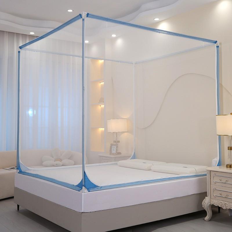 Foldable Mosquito Net 1.5m 1.8m Bed With Steel Frame Double Door Mesh Canopy Baby Kids Adult