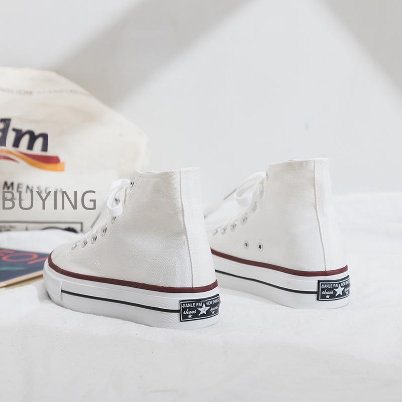 Женские высокие парусиновые туфли на толстой подошве, дышащая плоская платформа, универсальная корейская мода R66