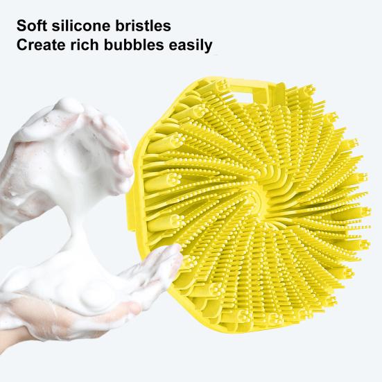 Силиконовая щетка для ванны, отшелушивающая щетка для чувствительной кожи, с массажными колоннами, противоскользящая