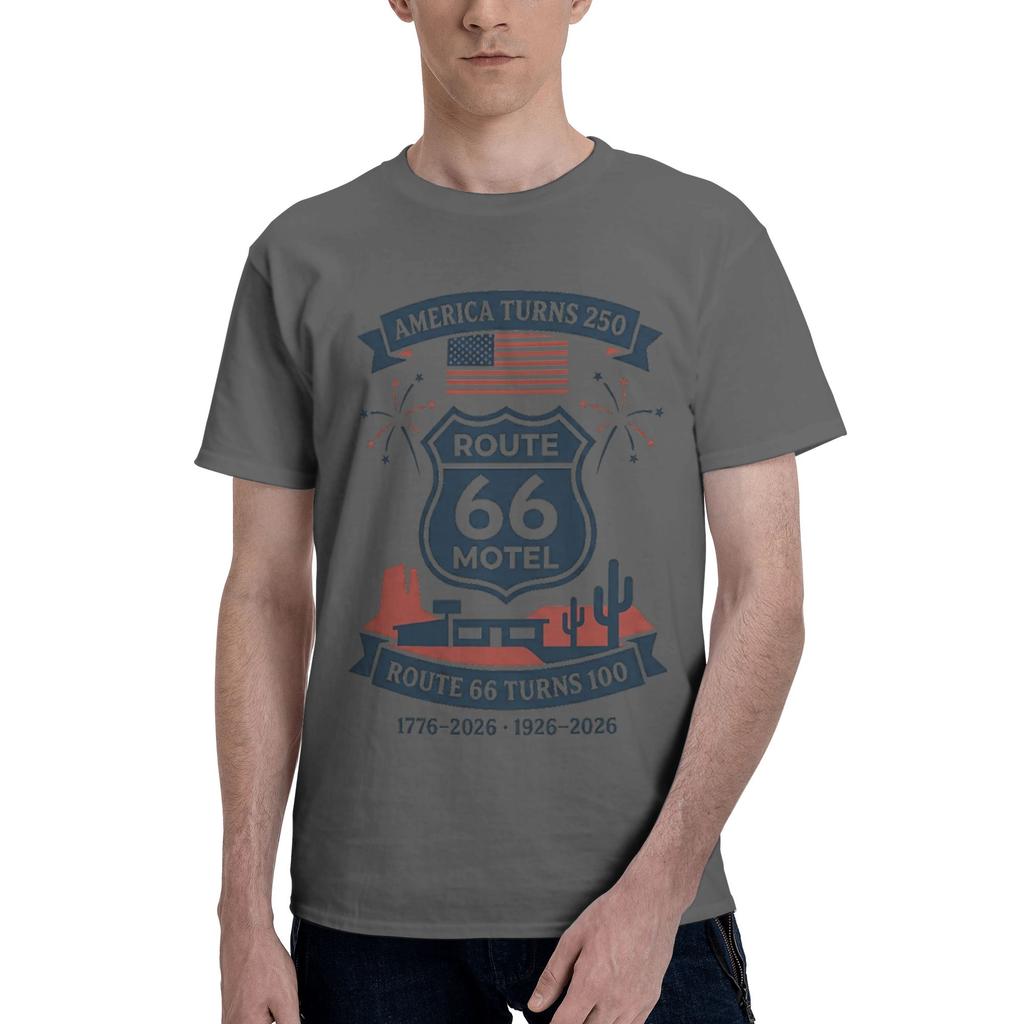 America Turns 250 I Turn 50 1976 50th Birthday T Shirts Unisex Short Sleeve Usa Flag Route 66 Tshirts Streetwear Tee Pure Cotton